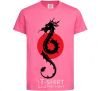 Детская футболка Дракон в красном круге Ярко-розовый фото