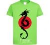 Kids T-shirt A dragon in a red circle orchid-green фото