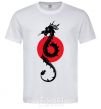 Мужская футболка Дракон в красном круге Белый фото