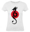 Women's T-shirt A dragon in a red circle White фото