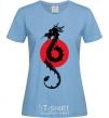 Women's T-shirt A dragon in a red circle sky-blue фото