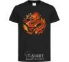 Kids T-shirt Dragon flame black фото