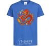 Kids T-shirt Dragon flame royal-blue фото