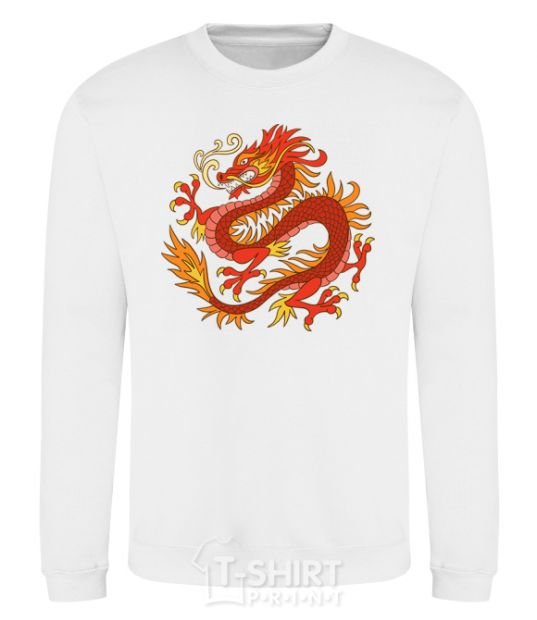 Sweatshirt Dragon flame White фото
