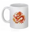 Ceramic mug Dragon flame White фото