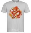 Men's T-Shirt Dragon flame grey фото