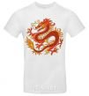 Men's T-Shirt Dragon flame White фото