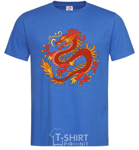 Men's T-Shirt Dragon flame royal-blue фото