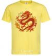 Мужская футболка Дракон пламя Лимонный фото