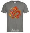 Men's T-Shirt Dragon flame dark-grey фото