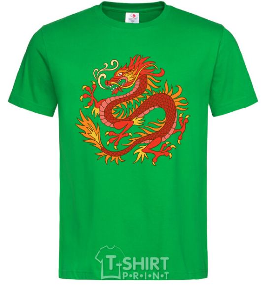 Men's T-Shirt Dragon flame kelly-green фото