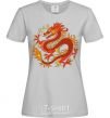 Women's T-shirt Dragon flame grey фото