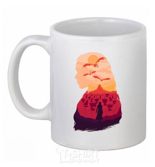 Ceramic mug Mother of dragons White фото