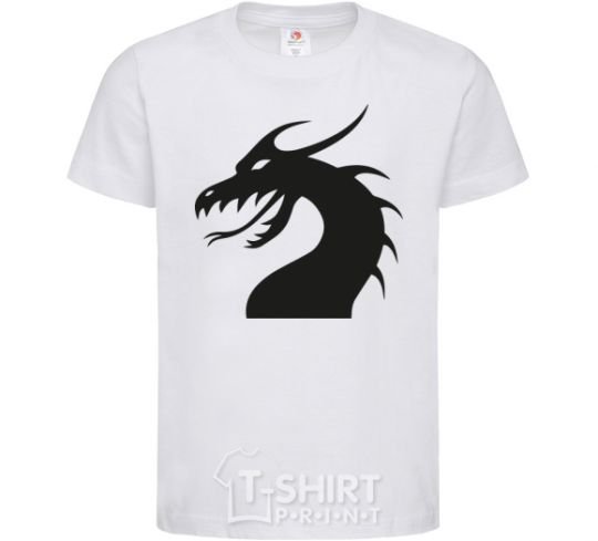 Kids T-shirt Dragon face White фото