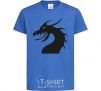 Kids T-shirt Dragon face royal-blue фото