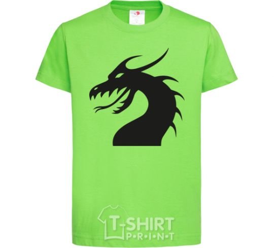 Kids T-shirt Dragon face orchid-green фото