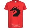 Kids T-shirt Dragon face red фото