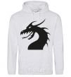 Men`s hoodie Dragon face sport-grey фото