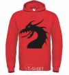 Men`s hoodie Dragon face bright-red фото