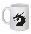 Чашка керамическая Dragon face Белый фото
