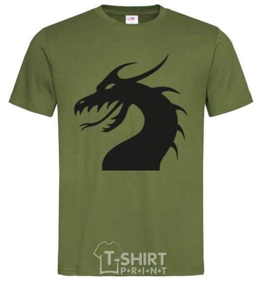 Men's T-Shirt Dragon face millennial-khaki фото