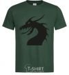 Men's T-Shirt Dragon face bottle-green фото