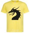 Мужская футболка Dragon face Лимонный фото