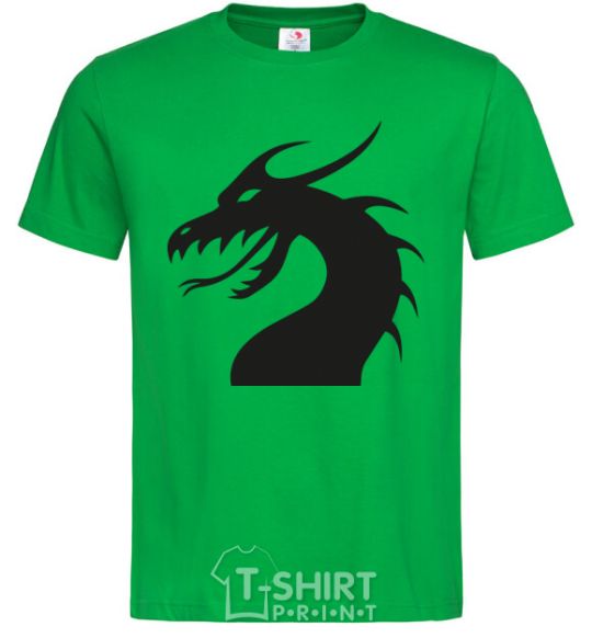 Мужская футболка Dragon face Зеленый фото