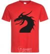 Men's T-Shirt Dragon face red фото
