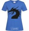 Женская футболка Dragon face Ярко-синий фото