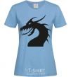 Женская футболка Dragon face Голубой фото