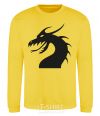 Sweatshirt Dragon face yellow фото