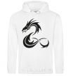 Men`s hoodie Dragon shapes White фото