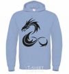 Men`s hoodie Dragon shapes sky-blue фото
