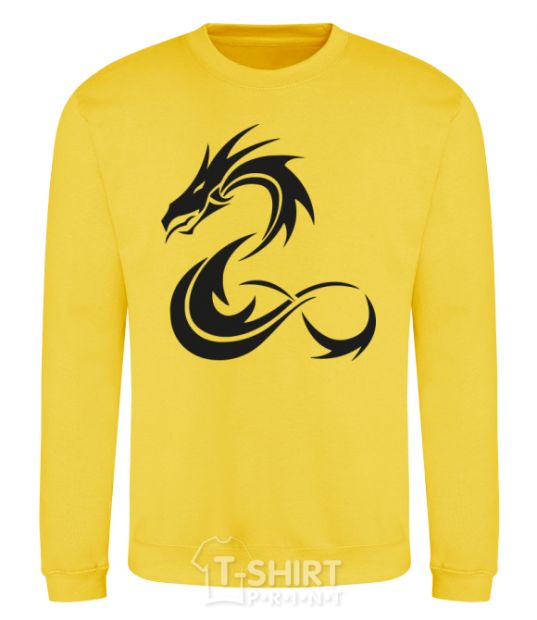 Sweatshirt Dragon shapes yellow фото
