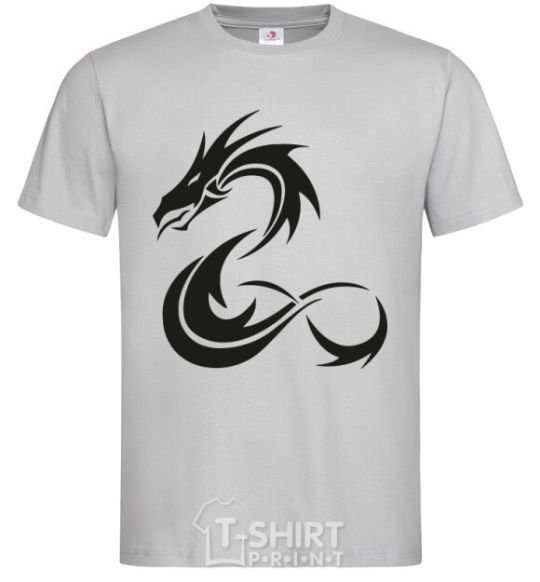 Men's T-Shirt Dragon shapes grey фото