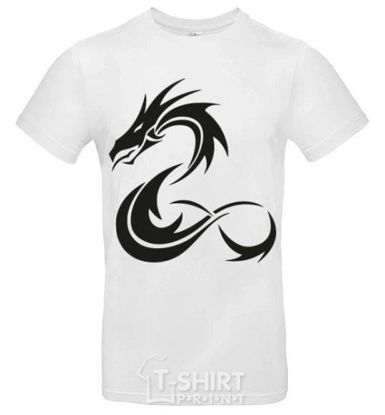 Men's T-Shirt Dragon shapes White фото