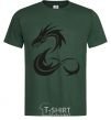 Men's T-Shirt Dragon shapes bottle-green фото