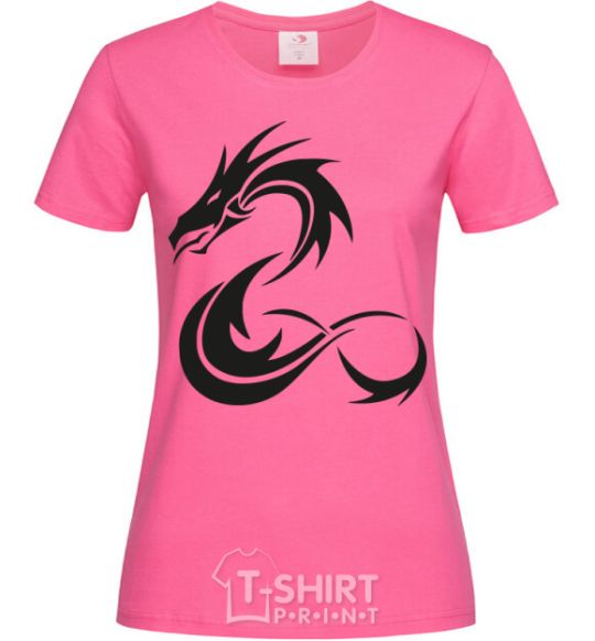 Женская футболка Dragon shapes Ярко-розовый фото