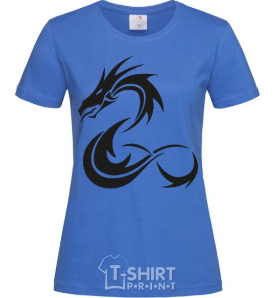 Women's T-shirt Dragon shapes royal-blue фото