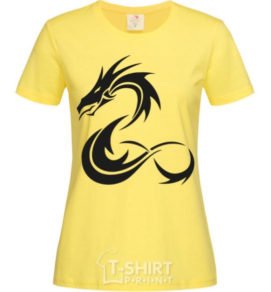 Women's T-shirt Dragon shapes cornsilk фото