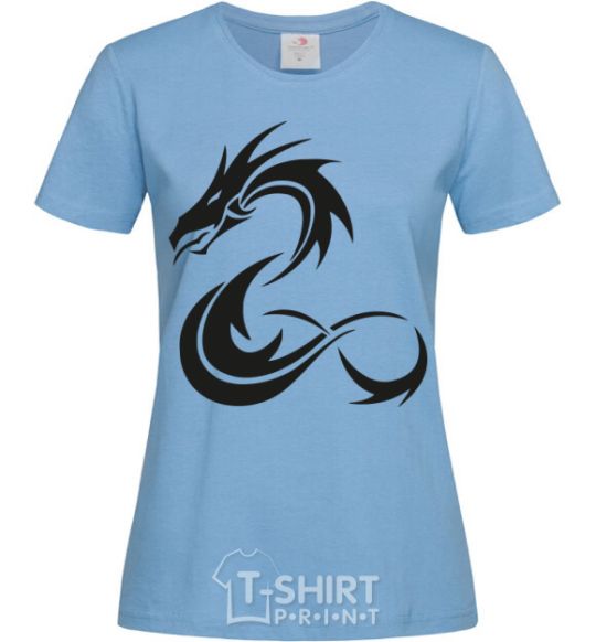 Женская футболка Dragon shapes Голубой фото