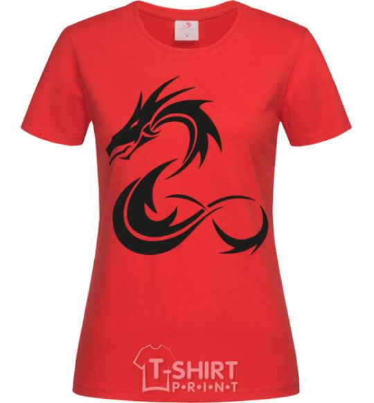 Женская футболка Dragon shapes Красный фото
