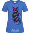 Women's T-shirt Dragon girl royal-blue фото