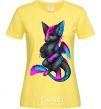 Women's T-shirt Dragon girl cornsilk фото