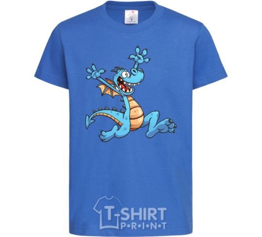 Kids T-shirt Happy dragon royal-blue фото