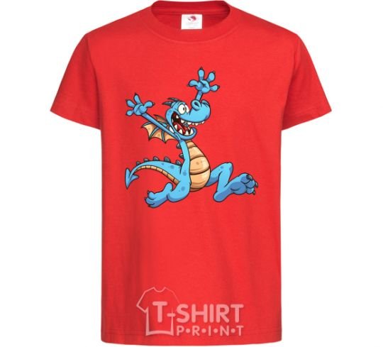 Kids T-shirt Happy dragon red фото