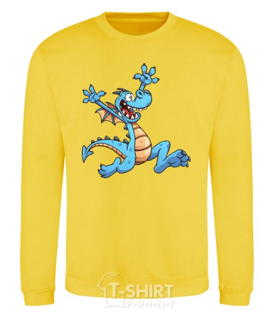 Sweatshirt Happy dragon yellow фото