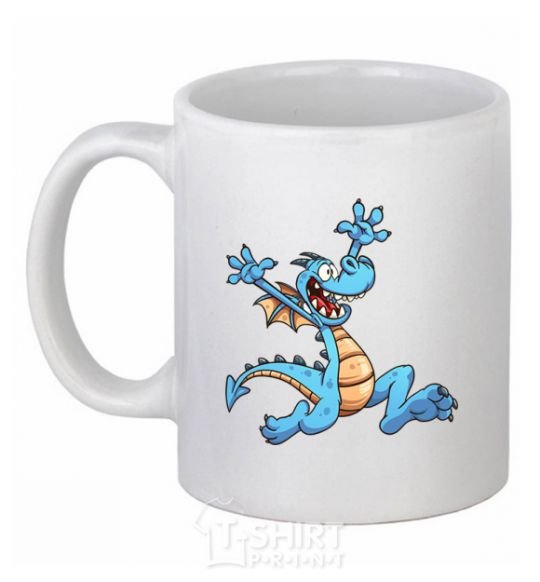 Ceramic mug Happy dragon White фото