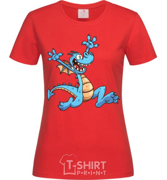 Women's T-shirt Happy dragon red фото